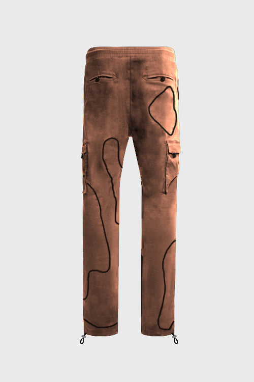 Zig Zag Patchwork Cargo Joggers Pants - The Hideout Clothing