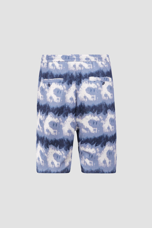Cloud Pattern Knit Shorts Blue