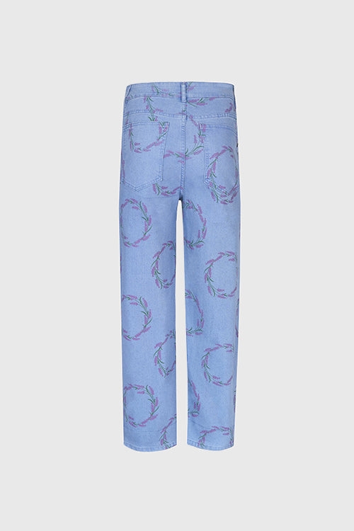Valensole Lavender Circle Denim Jeans - The Hideout Clothing