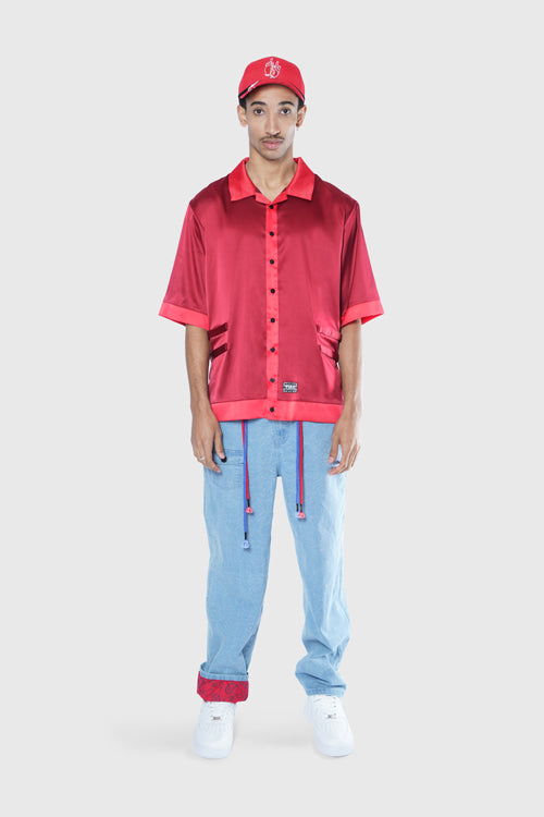 The Hideout Clothing - Still Find Peace Button Up Silk Shirt