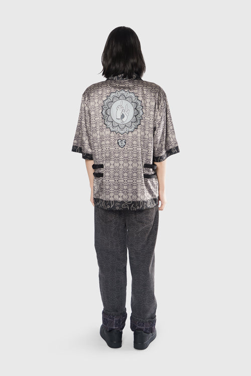 The Hideout Clothing - Still Find Peace Button Up Silk Shirt