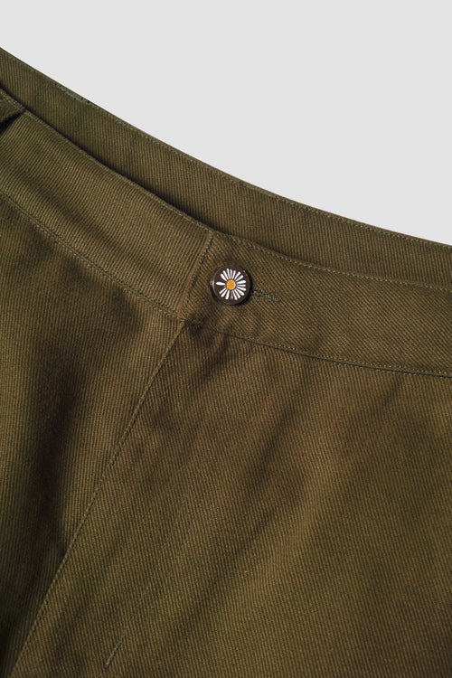 Embroidered Flowers Detachable Cargo Pants Shorts