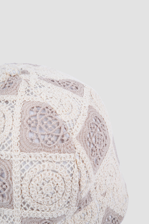 Flower Pattern Crochet Bucket Hat
