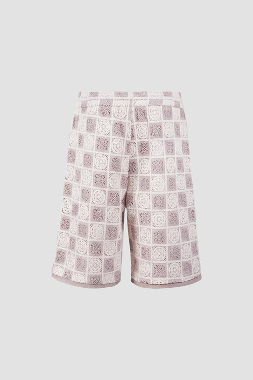 Flower Pattern Crochet Shorts