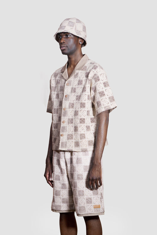 Flower Pattern Crochet Shorts