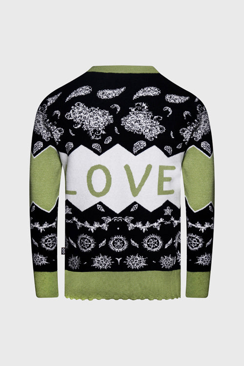 Love Paisley Knit Holiday Sweater - The Hideout Clothing