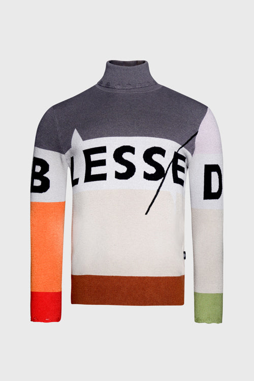 Blessed Knit Distressed Tips Turtleneck - The Hideout Clothing