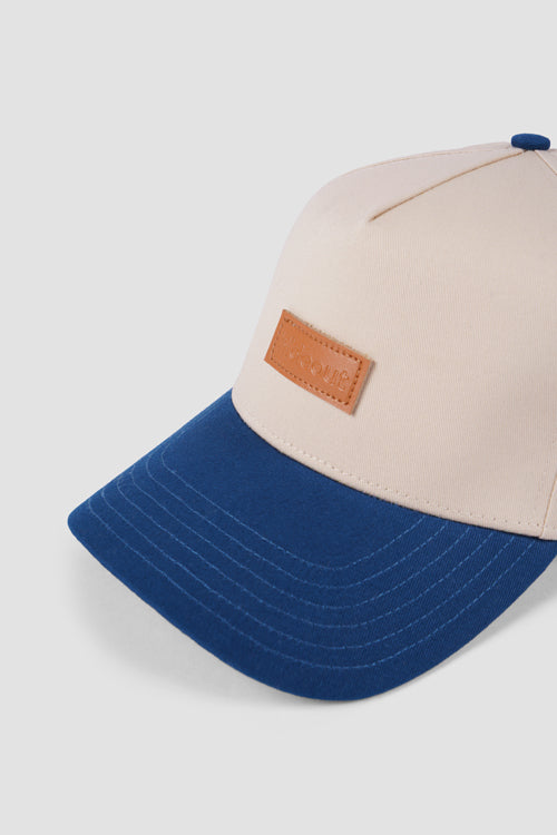 Hideout Leather Label two-tone 6-panel Dad Cap Blue