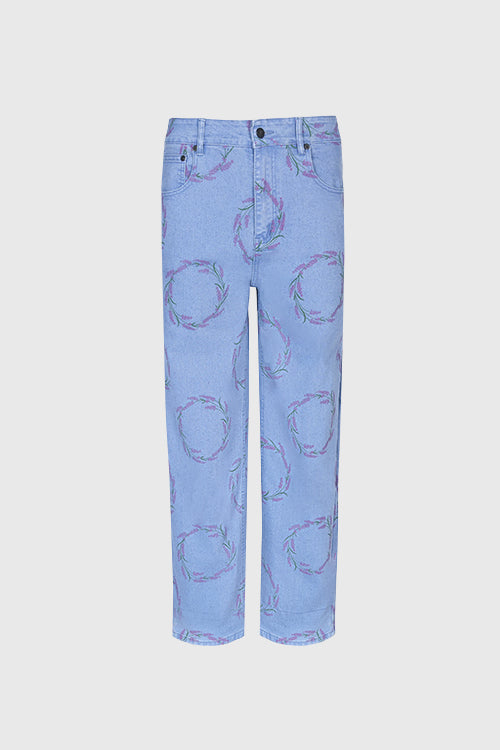 Valensole Lavender Circle Denim Jeans - The Hideout Clothing