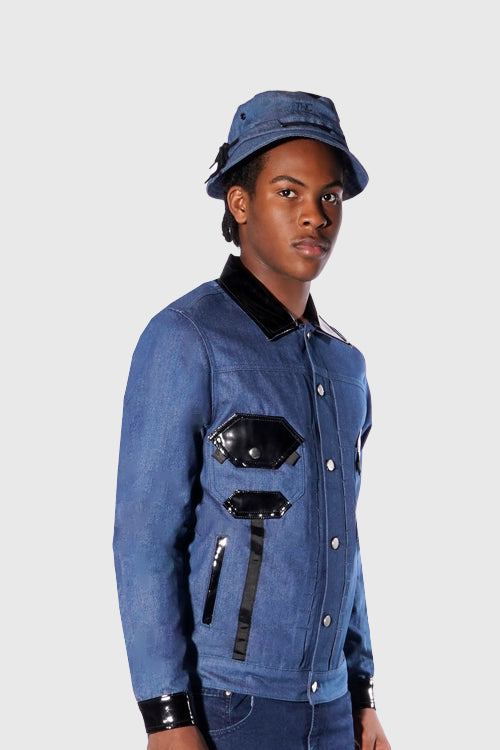 Octagon Denim Bucket Hat - The Hideout Clothing