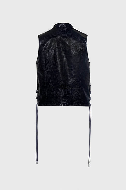 The Hideout Clothing - Crocodile Skin Fisherman Utility Vest