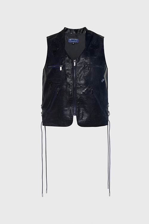 The Hideout Clothing - Crocodile Skin Fisherman Utility Vest