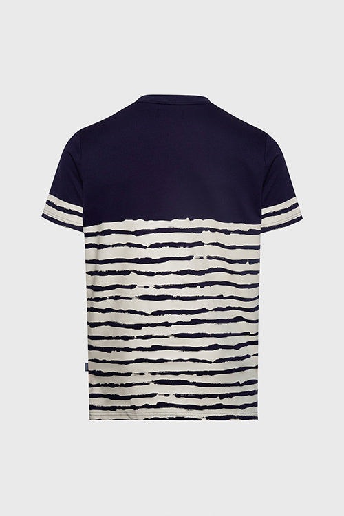 The Hideout Clothing - Striped Waves Henley Pocket Tee