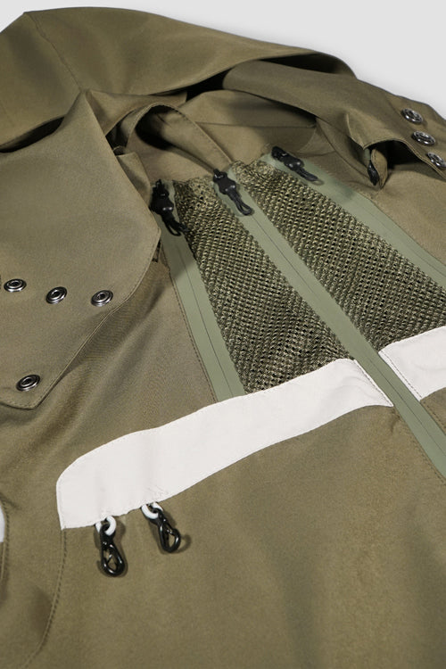 The Hideout Clothing White Lines Waterproof Utility Jacket