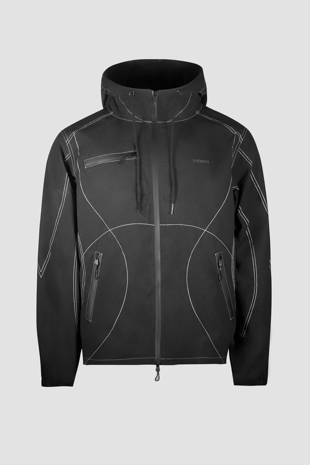 Orbit Stitch Waterproof Track Jacket Black