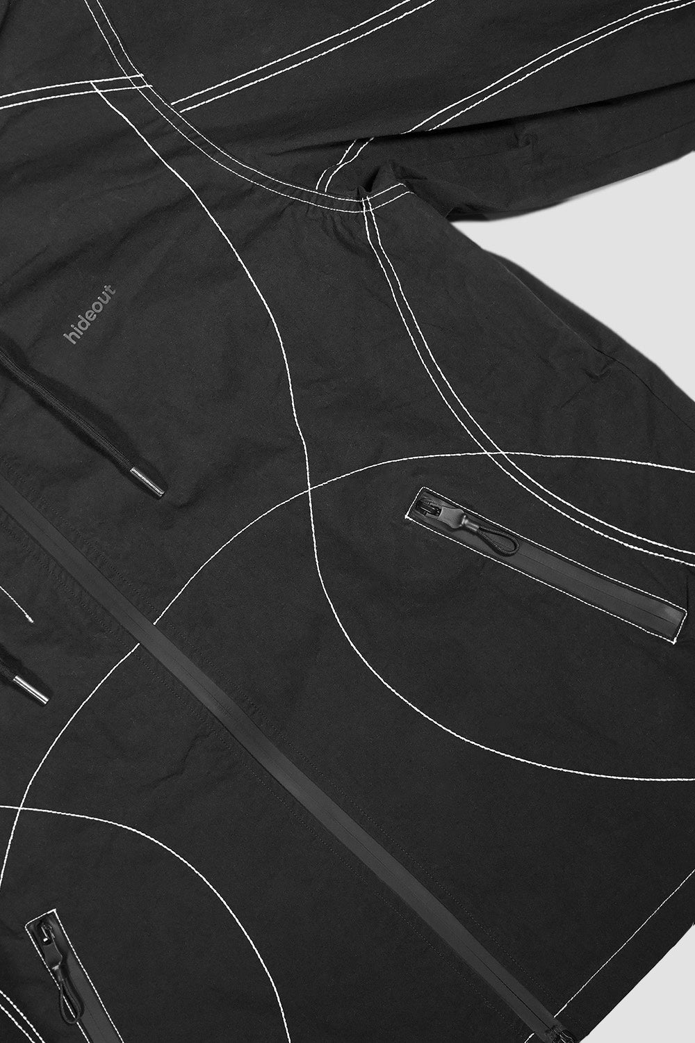 Orbit Stitch Waterproof Track Jacket Black