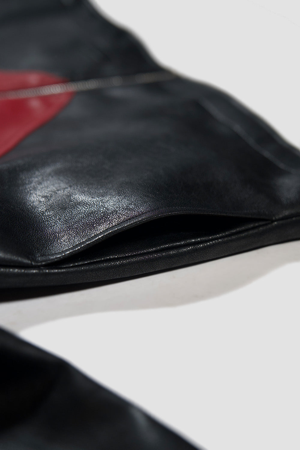 Panel Heart Vegan Leather Jacket
