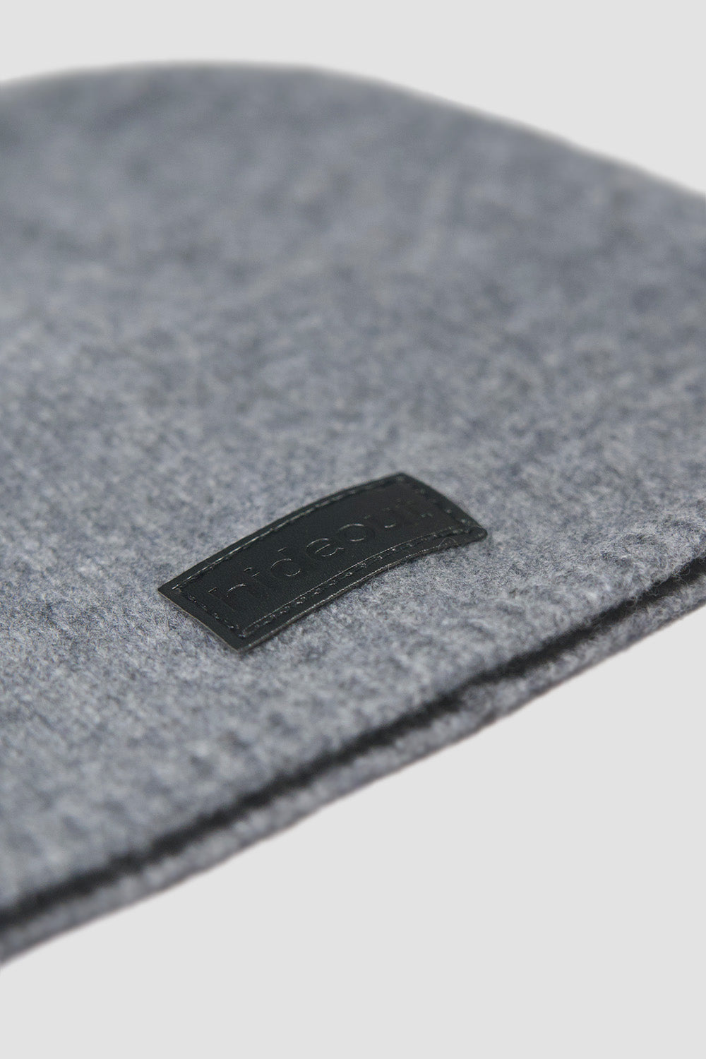 Patch Wool Beanie Grey