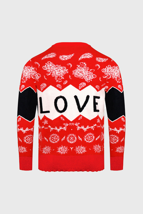 The Hideout Clothing - Love Paisley Knit Holiday Sweater