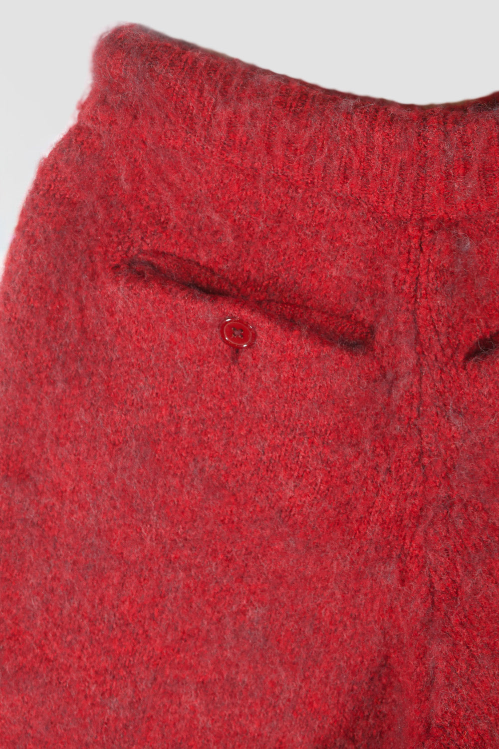 Solid Knit Lounge Pants Red