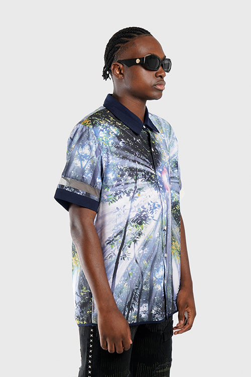 The Hideout Clothing - Lost in Paradise Short-sleeve Button-up Shirt