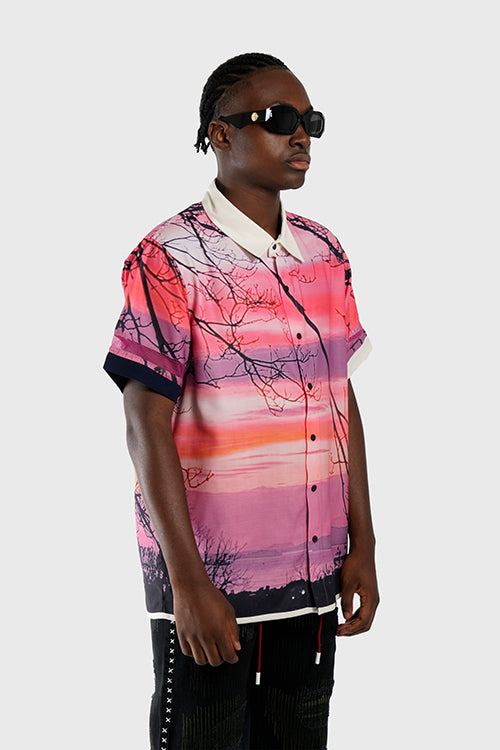 The Hideout Clothing - Lost in Paradise Short-sleeve Button-up Shirt