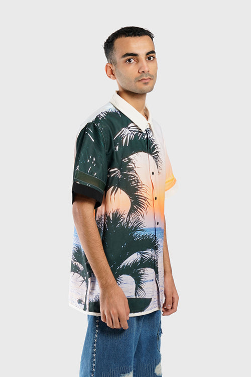 The Hideout Clothing - Lost in Paradise Short-sleeve Button-up Shirt