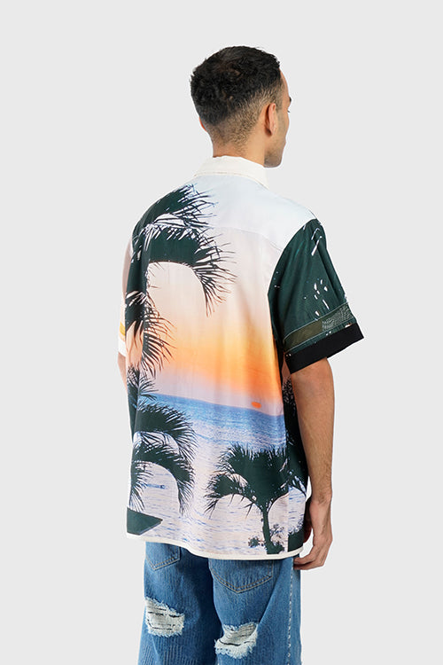 The Hideout Clothing - Lost in Paradise Short-sleeve Button-up Shirt