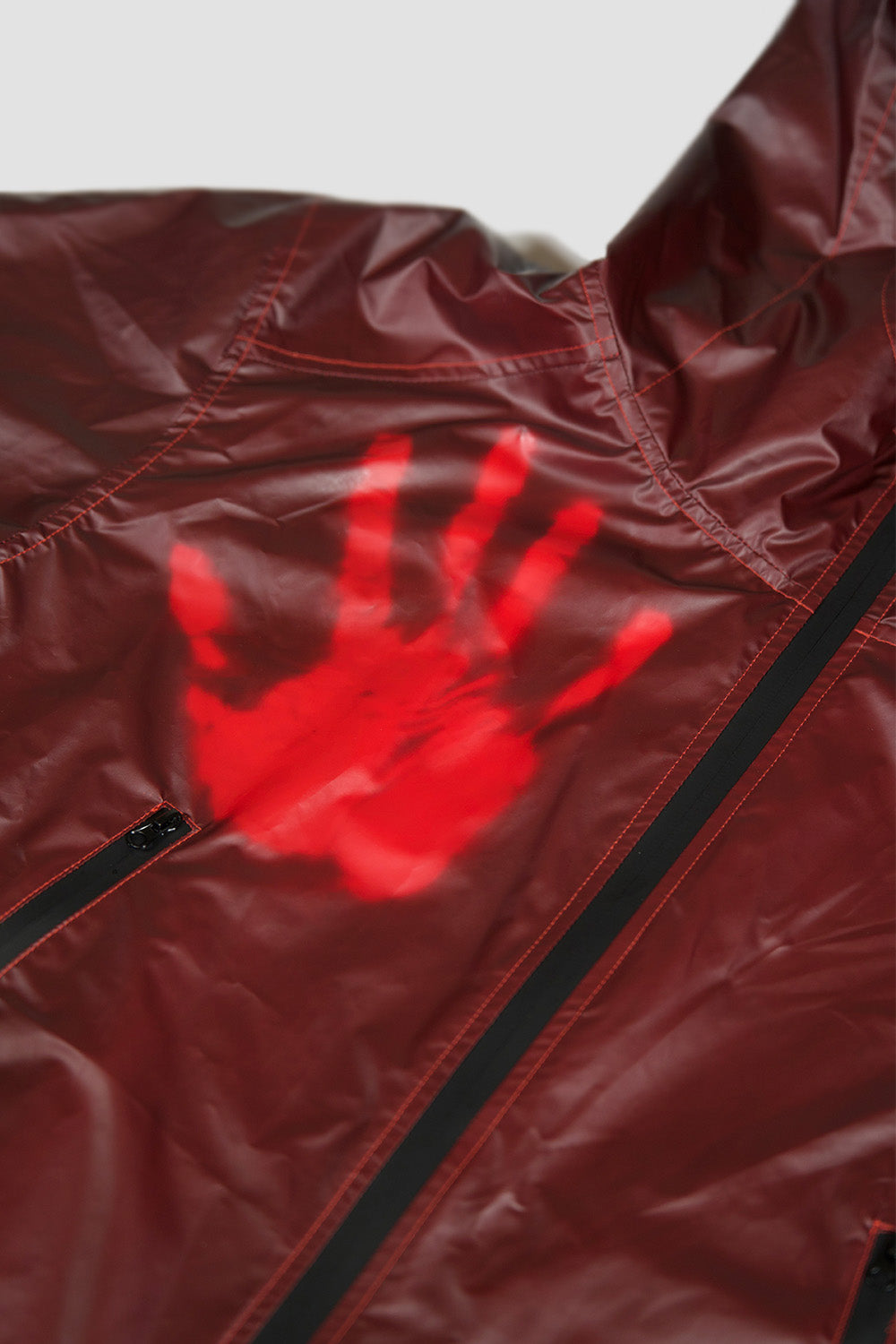 Temperature Reactive Waterproof Windbreaker Jacket Red