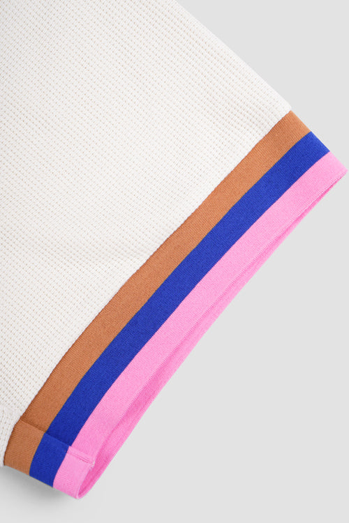 Waffle Knit Shorts Cream White