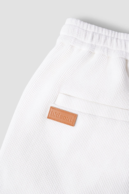 Waffle Knit Shorts White