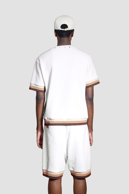 Waffle Knit Shorts White