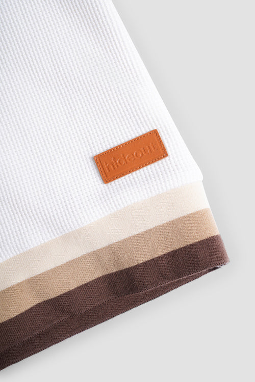 Waffle Knit Tee White