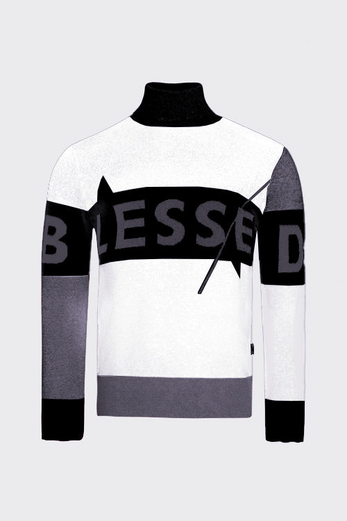 Blessed Knit Distressed Tips Turtleneck - The Hideout Clothing