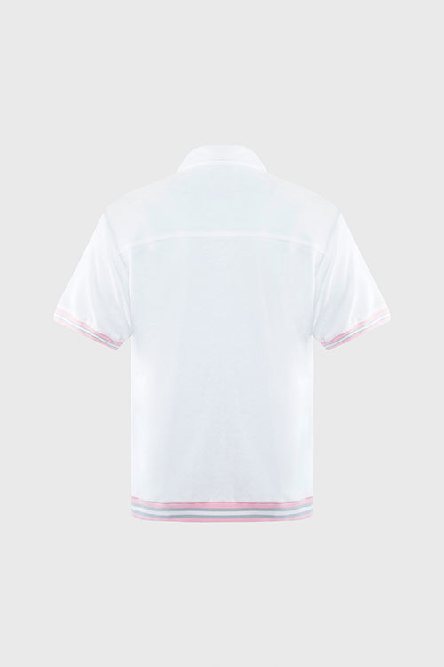 The Hideout Clothing - Racket Club Terry Cloth Cabana Short-Sleeve Zip-up Shirt