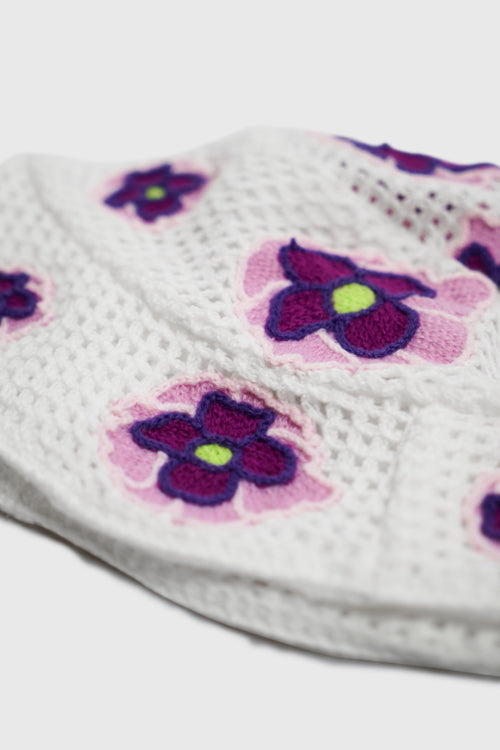 The Hideout Clothing - Opium Poppy Flower Crochet Bucket Hat