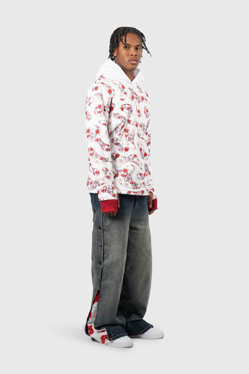hideout | Opium Poppy Flower Camo Hoodie