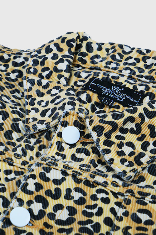 Tropics Leopard Denim Jacket - The Hideout Clothing