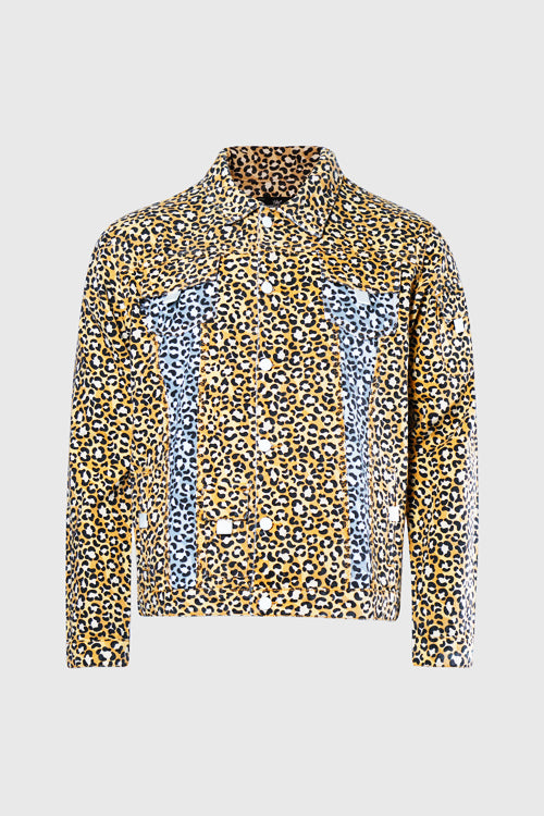 Tropics Leopard Denim Jacket - The Hideout Clothing