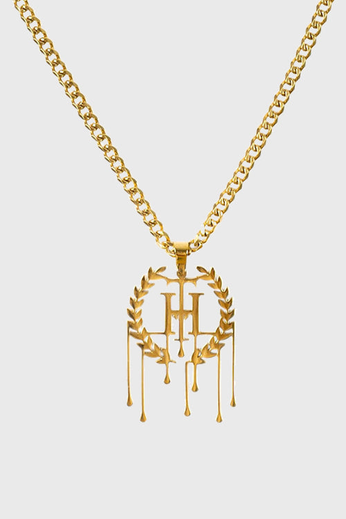 Dripping Essentials Pendant & Mini Cuban Chain - The Hideout Clothing