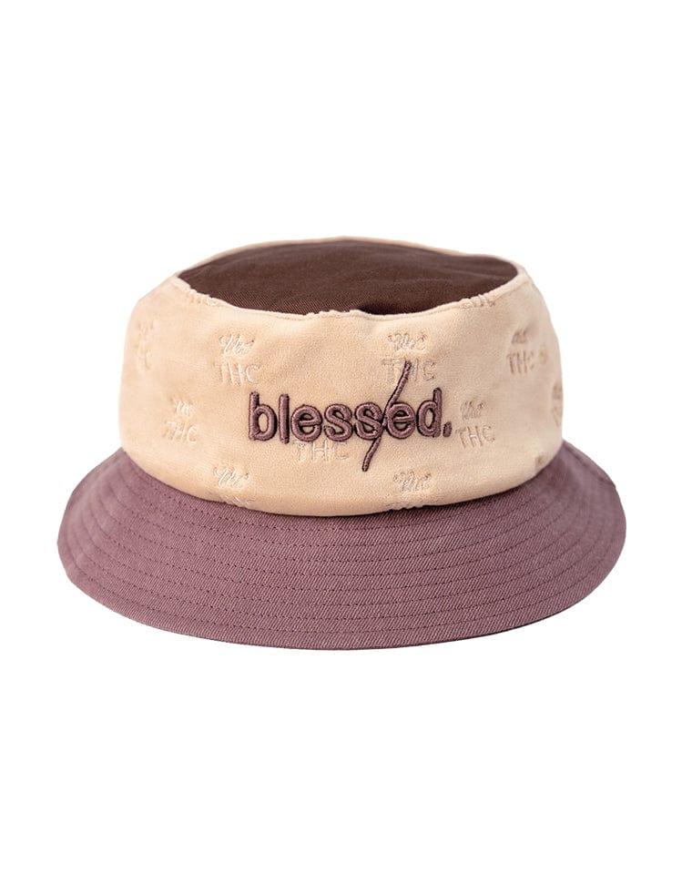 Blessed Everywhere Denim Velour Bucket Hat - The Hideout Clothing
