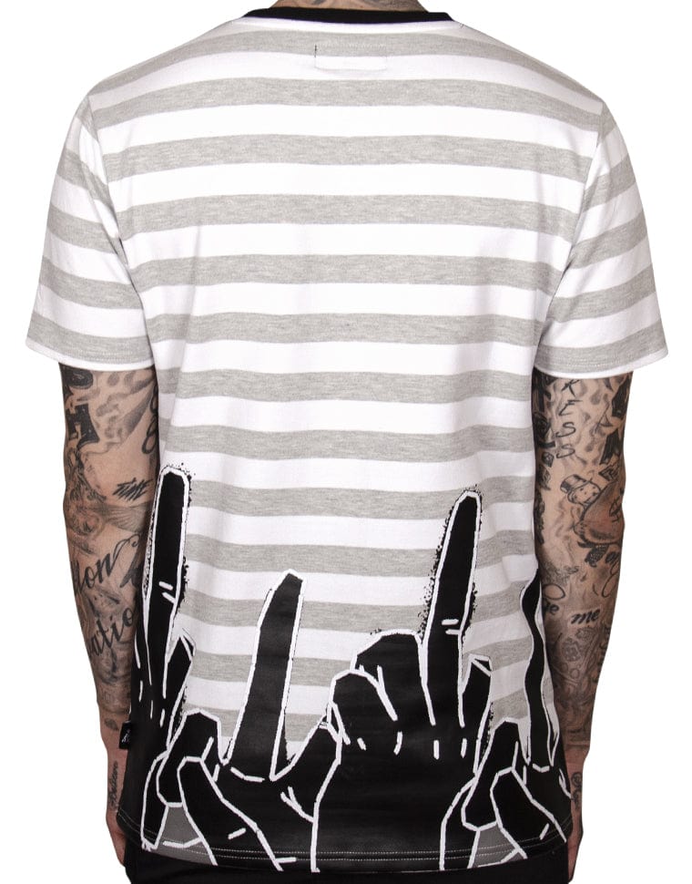 Blank Letters Striped Tee - The Hideout Clothing