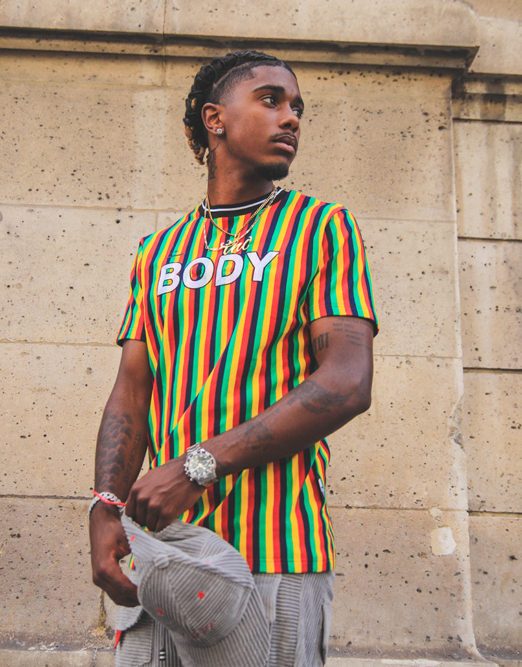 Body + Soul Vertical Stripes Tee - The Hideout Clothing